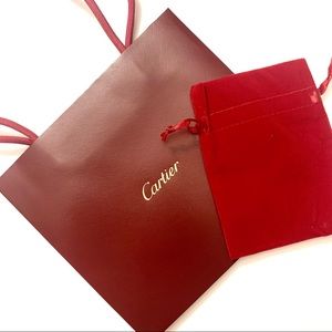 CARTIER Gift Bag Medium Size and Pouch, New
